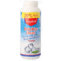 ENGLISH PRICKLY HEAT POWDER BLUE SMALL 110Gram - Image 2
