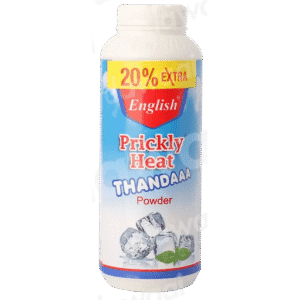 ENGLISH PRICKLY HEAT POWDER BLUE SMALL 110Gram